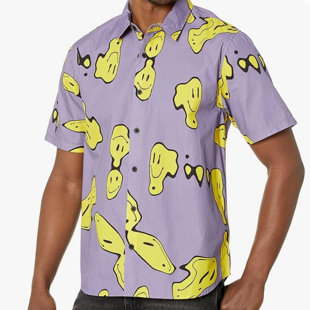 NEF HAPPY FACE HAWAIIAN STYLE SHIRT